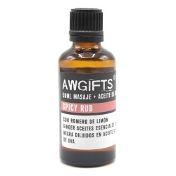 Aceite de Masaje - Frotaciones - Romero, Limón, Jengibre y Pimienta Negra - 50ml  - 1