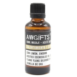Aceite de Masaje - Cálido y edificante - Limón, Jengibre, Ylang Ylang y Enebro - 50ml  - 1