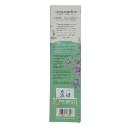 Sahumerio Incenso Botanico al Tè Verde - Fiore Champa - Sagrada Madre
