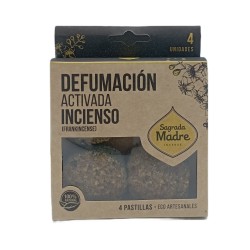 Pastillas de Incienso en Resina Incienso Olibano 4 unidades - Sagrada Madre - Defumación Activada - Ecoartesanal
