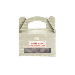 SATYA Conos de Reflujo Salvia Blanca - White Sage - Blackflow Dhoop Cones - Cajita de 24 conos