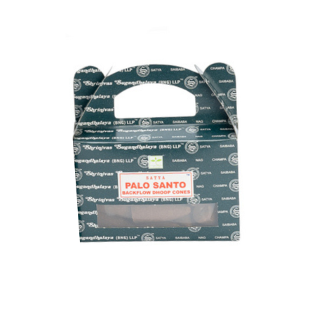 SATYA Conos de Reflujo Palo Santo -  Blackflow Dhoop Cones - Cajita de 24 conos