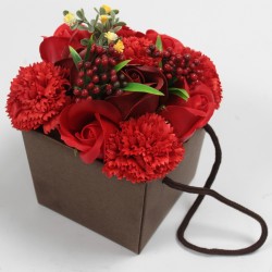 Buchet de flori de sapun-Trandafiri rosii si...