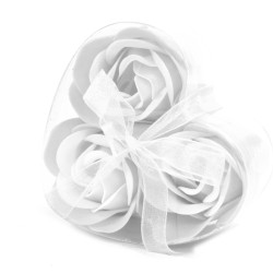 Conjunto de 3 flores de sabonete caixa coração...