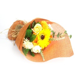 Bouquet di fiori di sapone - arancione -...