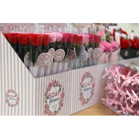 Flores de Sabonete - Rosas Pequenas - 1 unidade - Cor Aleatória - 26x8cm