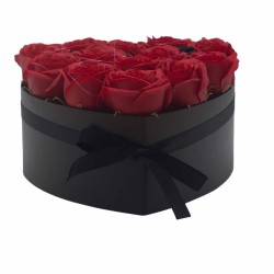 Caja de Regalo - Flor de Jabón  13 Rosas rojo -...