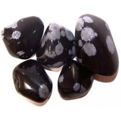 L Tumble Stones - Obsidienne Flocon de neige -...