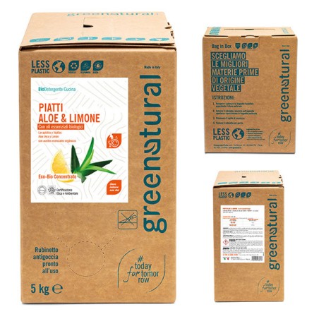 DETERGENTE PLATOS ALOE 5 KG ECOLOGICO BAG IN BOX GREENNATURAL