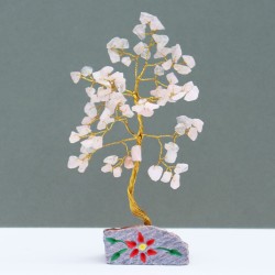 Cuarzo Rosa - 80 Stone Arbol Indio de Gemas