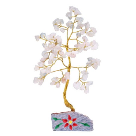Cuarzo Rosa - 80 Stone Arbol Indio de Gemas