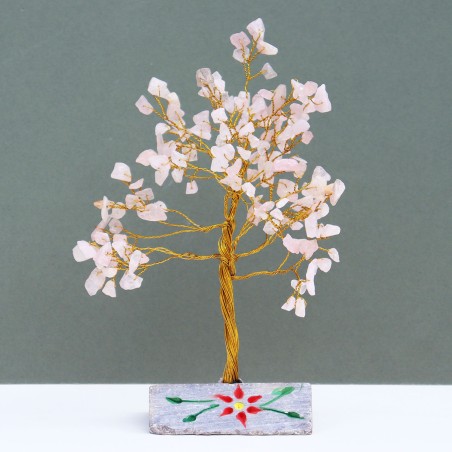 Cuarzo Rosa - 160 Stone Arbol Indio de Gemas
