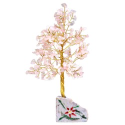 Quarzo rosa - Albero di gemme indiane con 320...