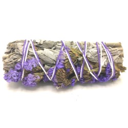 Fascio di salvia viola smudge prodotto in Messico - Fascio di erbe 10 cm