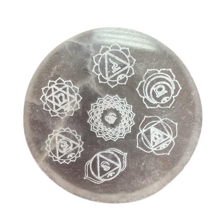 Kleine oplaadplaat 8 cm - Chakra-ontwerp