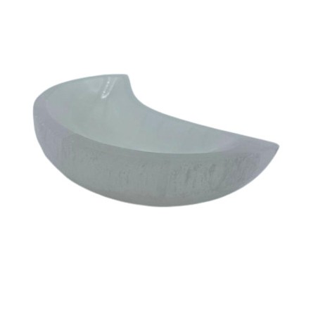 Selenite Moon Bowl - 10cm