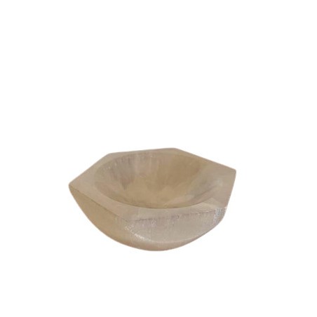 Sechseckige Selenit-Schale - 6cm