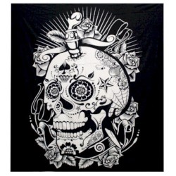 B&W dubbel katoenen dekbed + wandtapijt - roze...