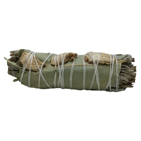 Lligat de Salvia Blanca, Eucaliptus i Gengibre Smudge Made in Mèxic - Lligat d'Herba 10cm