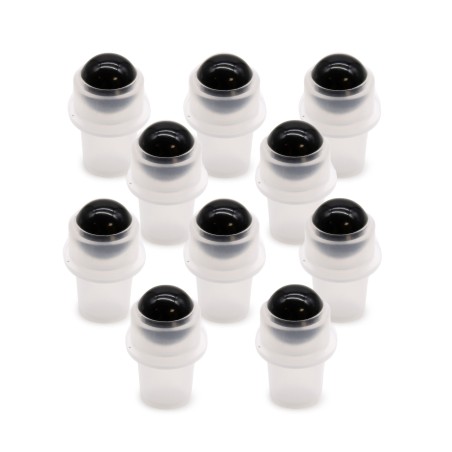 Embout rouleau en pierre précieuse pour flacon de 5ml - Tourmaline noire