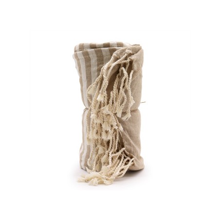 Asciugamano in cotone - Pareo - 100x180 cm - Sabbia Calda