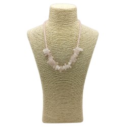 Collier Long Pierre Gemme - Quartz Rose - Love