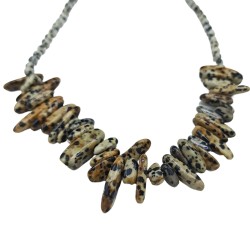 Collar de Gemas de Piedra Larga - Piedra...