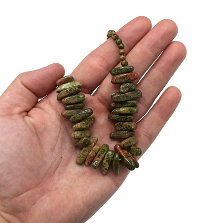 Collar de Gemas de Piedra Larga - Ágata de musgo - Despertar talentos
