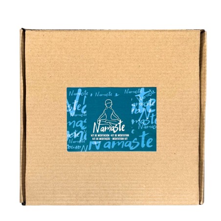 KIT NAMASTE - KIT MEDITACION (FIGURA DE YOGA, INCIENSO PALO SANTO Y 7 PIEDRAS NATURALES)