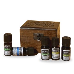 KIT AROMATERAPIA (CAJA MADERA Y 6 ACEITES...