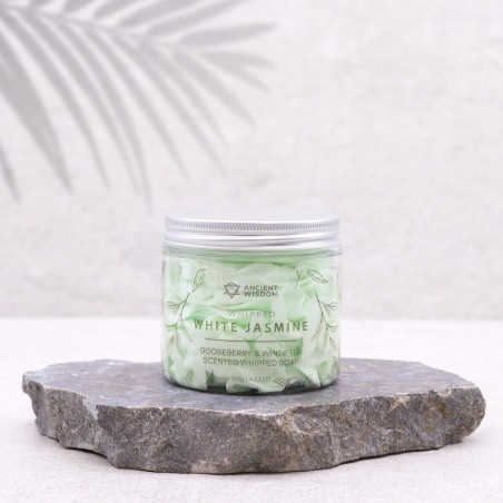 Jabón Batido Chantilly - Jazmín Blanco - White Jasmine - Grosella Espinosa y Té Blanco 120g
