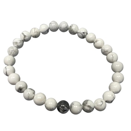 Pulsera Manifestación Piedras Preciosas - Jaspe Blanco - Paz