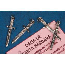 PENDANT PUMNAL MOȘ BARBARA AMULET 4CM NIQUELAT...