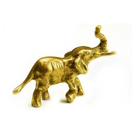 FIGURA ELEFANT METALL DAURAT PORTADOR BONA SORT 7X4