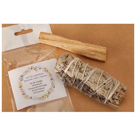 CLEANING KIT SAGE, LAVENDER AND PALO SANTO.
