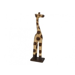 JIRAFA DE MADERA 40CM MARRÓN/BEIGE