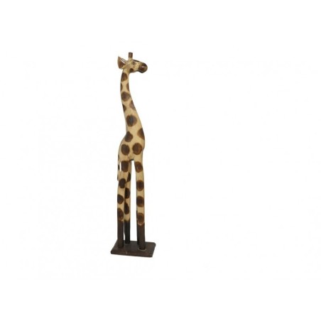JIRAFA DE MADERA 80CM MARRÓN/BEIGE