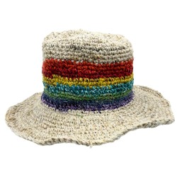 Ręcznie tkany kapelusz festiwalowy Boho z...