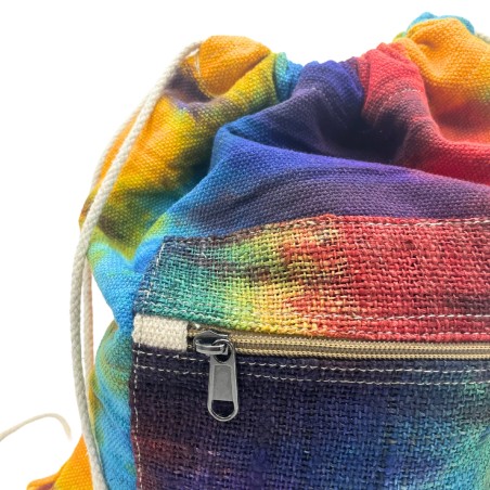 Bolsa Mochila de Cuerdas de Cáñamo Tiedye