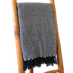 Coperta Boho Comfort - 140x200 cm - Zigzag blu...