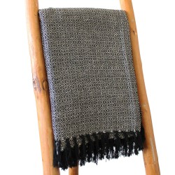 Manta Boho Comfort - 140x200cm - Carvão - 100%...