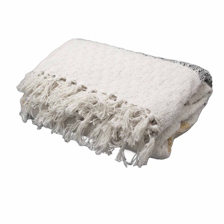 Manta Boho Comfort - 140x200cm - Mellow Mattala - 100% Algodón - Hecho en India