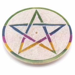 Porta Encens en forma de Disc d'Esteatita 8cm -...