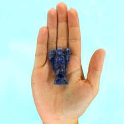 Angel de Piedra Preciosas Tallado a mano - Sodalita - 8cm