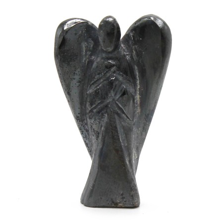 Angel de Piedras Preciosas Tallado a mano - Hematita - 8cm