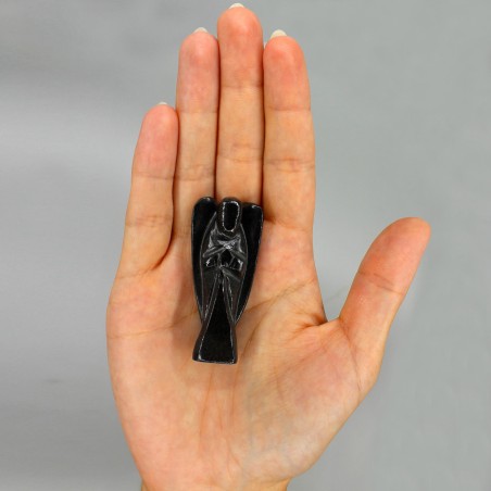 Angel de Piedras Preciosas Tallado a mano - Agata Negra - 8cm