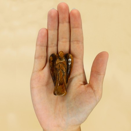 Angel de Piedras Preciosas Tallado a mano - Ojo de Tigre - 8cm