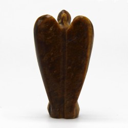 Handgesneden edelsteen engel - Tijgeroog - 8cm