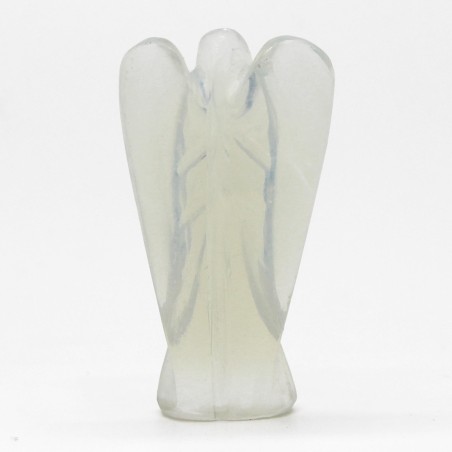 Angelo in pietra preziosa intagliato a mano - Opalite - 8 cm