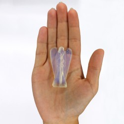 Angel de Piedras Preciosas Tallado a mano - Opalita - 8cm